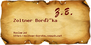 Zoltner Boróka névjegykártya